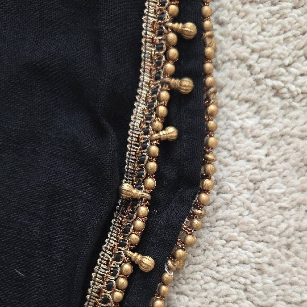 Lucky Brand Dark Scarf with Gold Accents